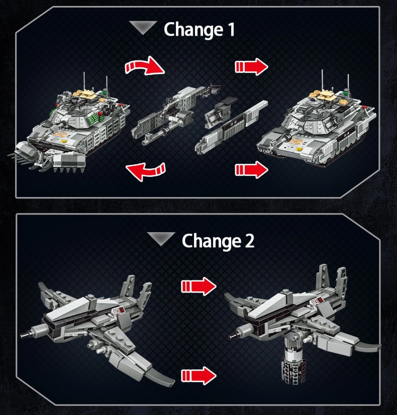 AFM 6in1 M1A2 MCS エイブラムス 主力戦車 1472Blocks | ミリタリー