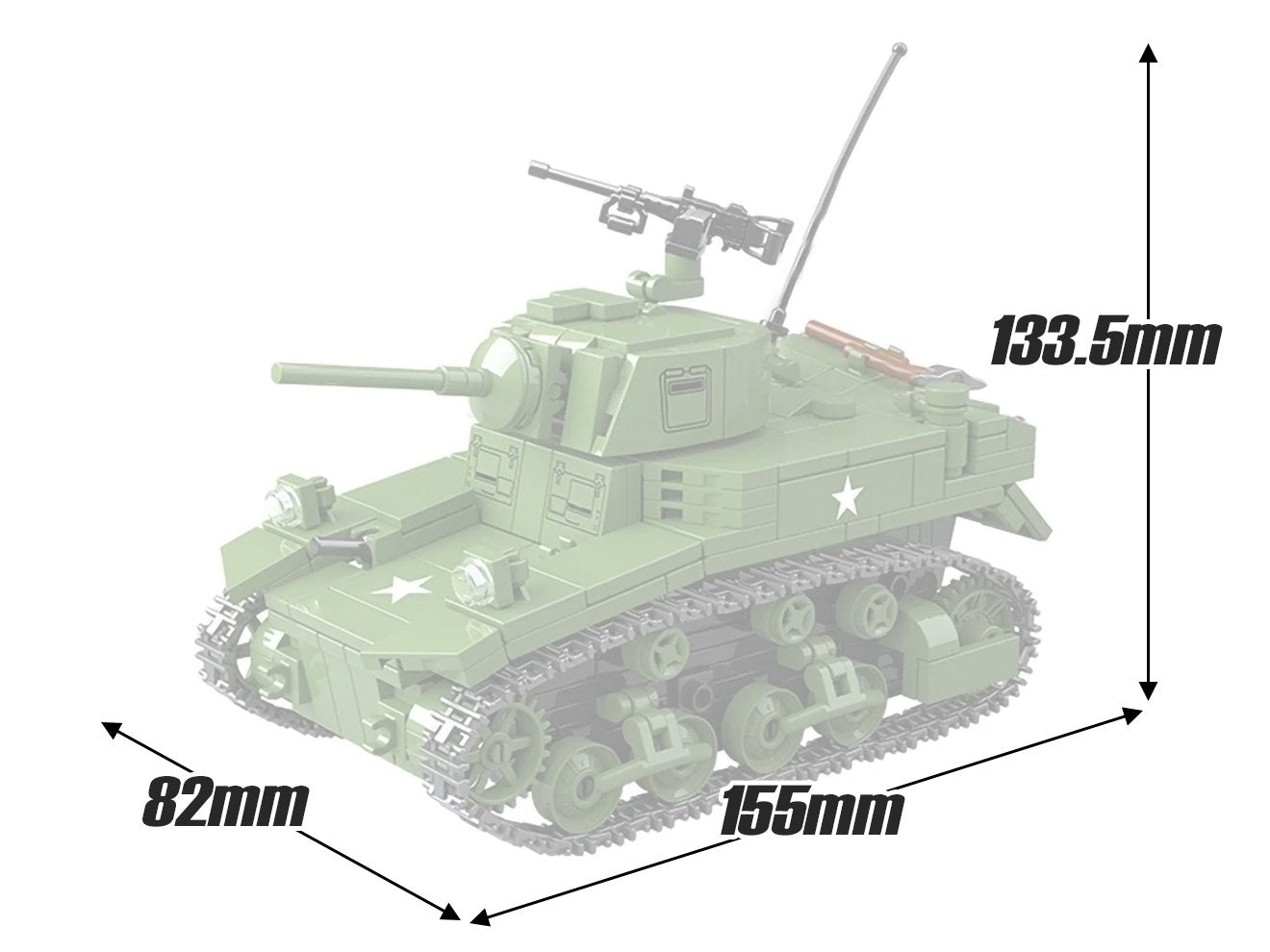 AFM M3A1 スチュアート 軽戦車 601Blocks