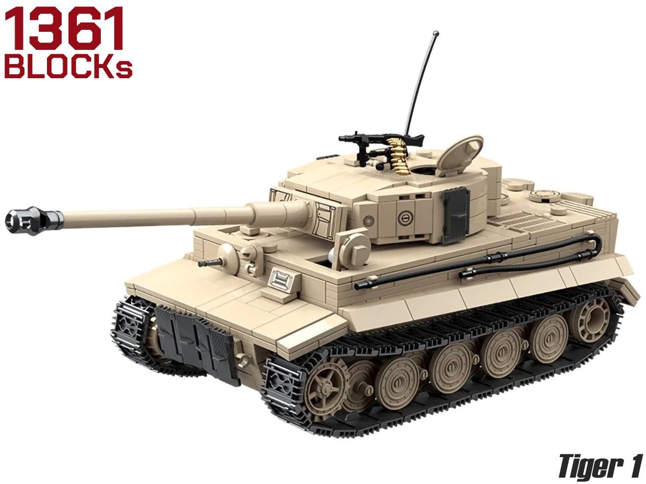AFM ドイツ軍 ティーガー1 主力戦車 1361Blocks