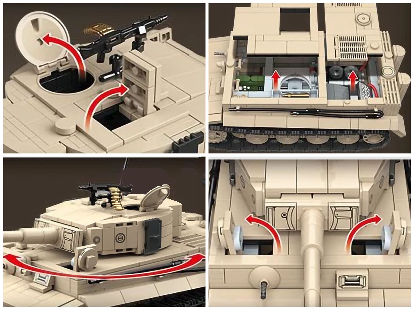 AFM ドイツ軍 ティーガー1 主力戦車 1361Blocks