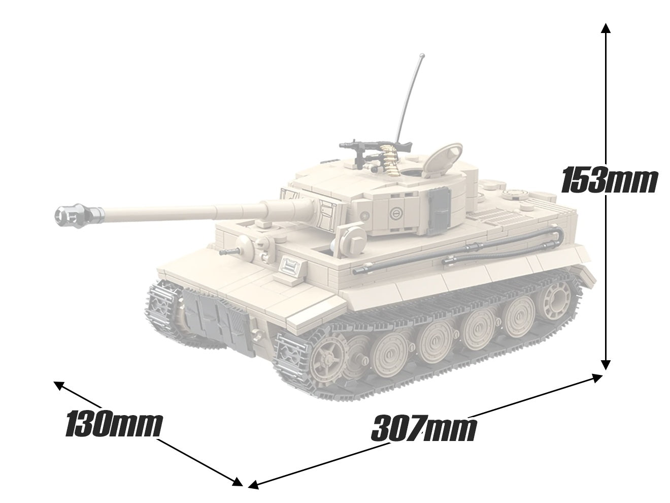 AFM ドイツ軍 ティーガー1 主力戦車 1361Blocks