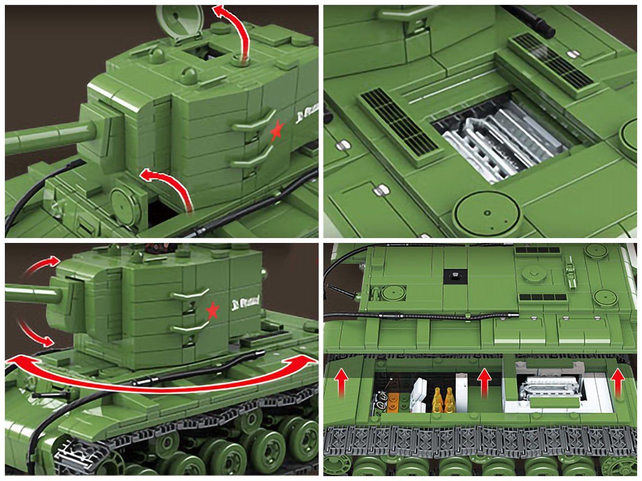 AFM ソ連軍 KV-2 重戦車 1180Blocks