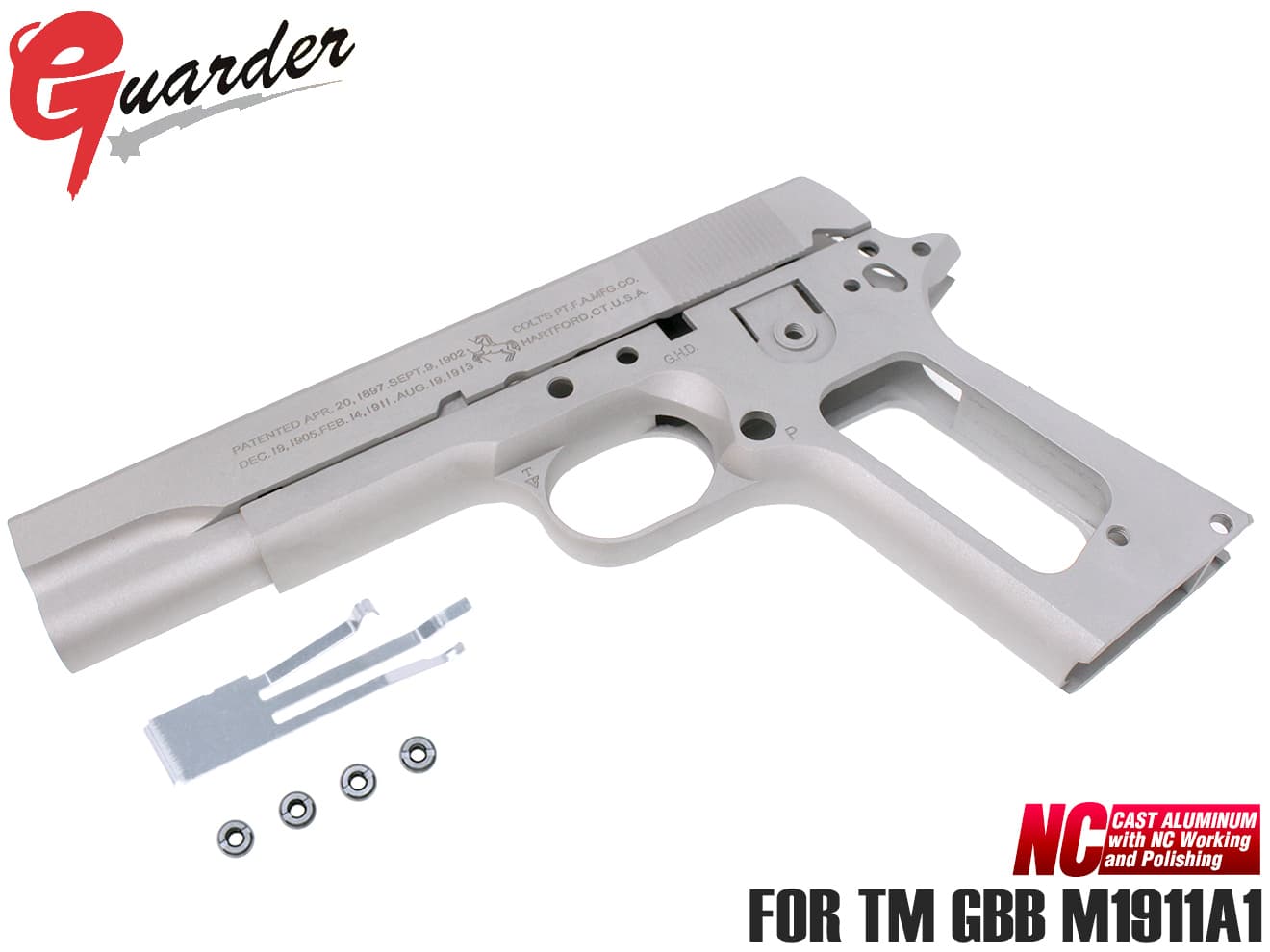 GUARDER M1911A1 COLT アルミスライド&フレーム [カラー：ブラック / シルバー]