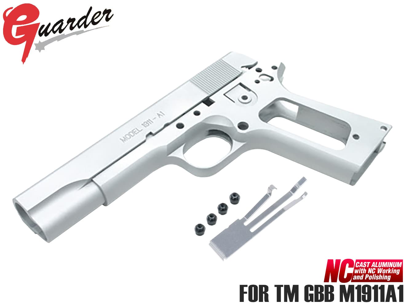 GUARDER M1911A1 SPRING FIELD アルミスライド&フレーム [カラー：ダークグレイ / シルバー]
