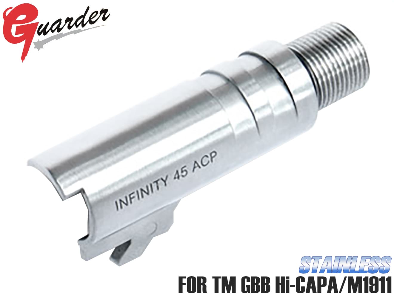 GUARDER ステンレスチャンバー M1911 / MEU / Hi-CAPAシリーズ用 [マーキング：S.A. .45 AUTO / COLT .45 AUTO / STI .45 ACP / Cal. 45 NDT P / NW7125 .45 ACP / INFINITY .45 ACP / S.A. 45 AUTO 2]