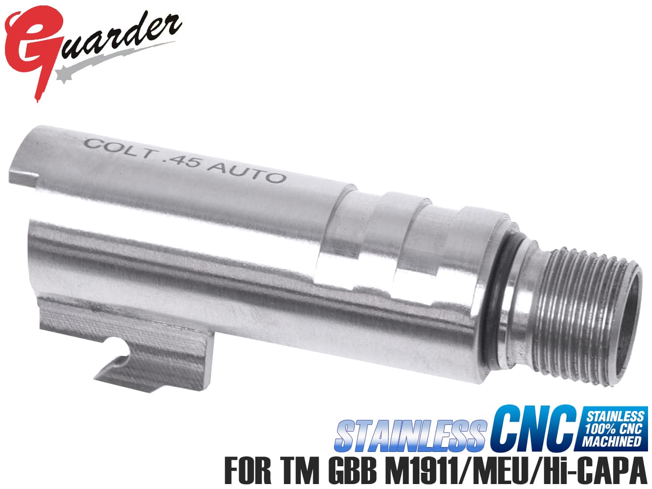 GUARDER CNCチャンバー マルイ M1911/ハイキャパ/MEU用 [材質・刻印：スチール/ステンレス・A/B/C/D/E/F/G/H/I/J]