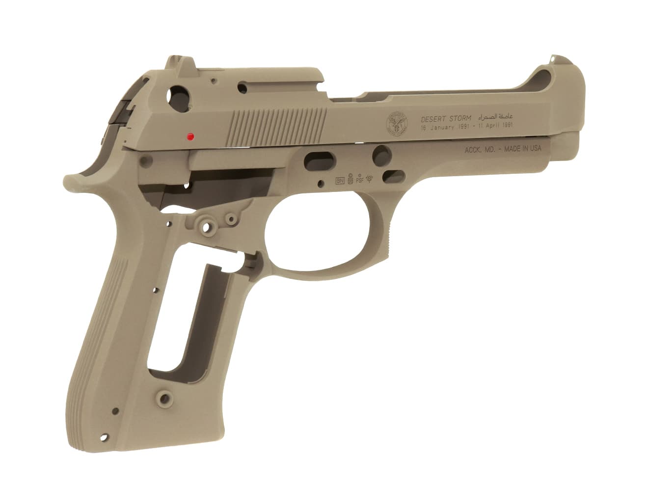 GUARDER M9 DesertStorm アルミスライド＆フレーム マルイM92Fシリーズ [カラー：ブラック / Cerakote FDE]