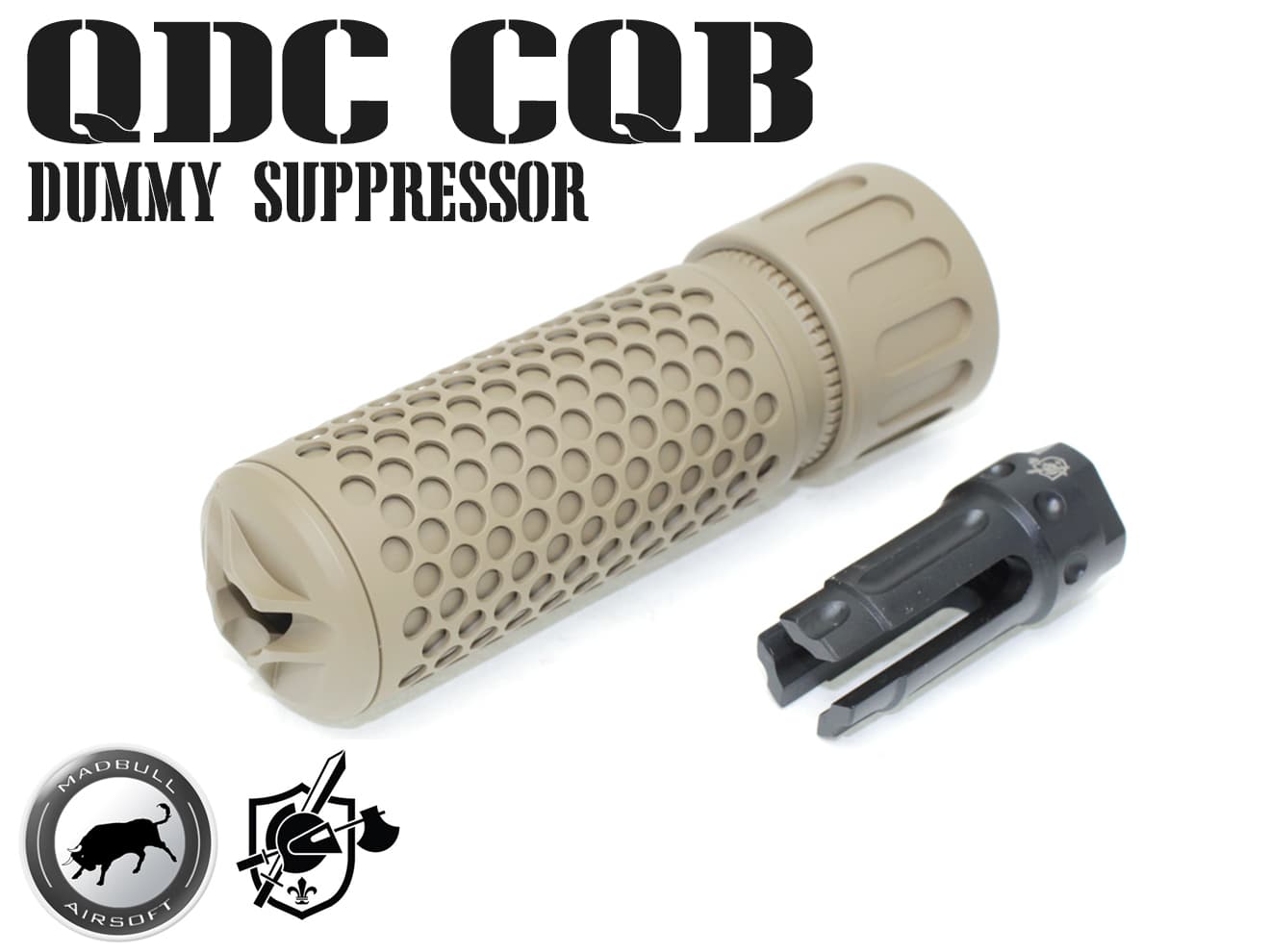 MAD-KA-009 MADBULL KAC QDC Airsoft ダミーサプレッサー BK 14mm正ネジ-