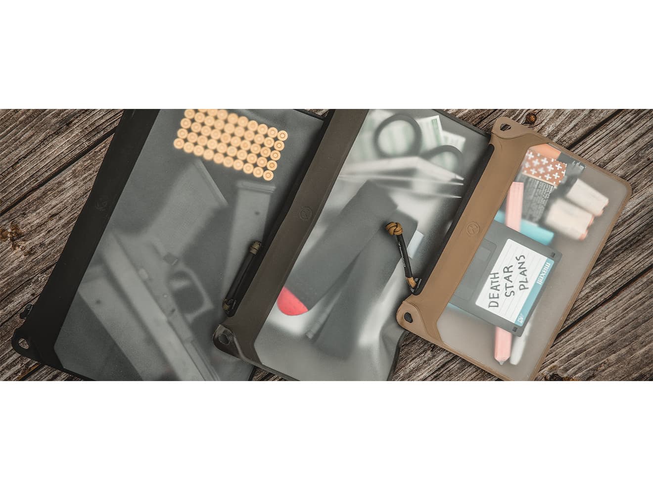 【正規品】MAGPUL DAKA Window ポーチ [カラー / サイズ：BK / スモール / FDE / スモール / BK / ミディアム / FDE / ミディアム / BK / ラージ / FDE / ラージ]