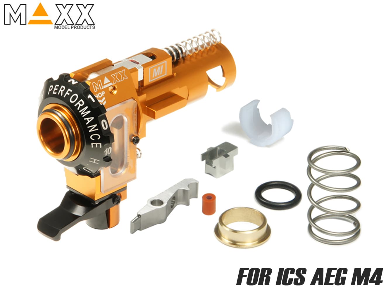 MAXX アルミCNC ホップアップチャンバーMI PRO for  ICS AEG M4 [仕様：LEDモジュール有 / 無]