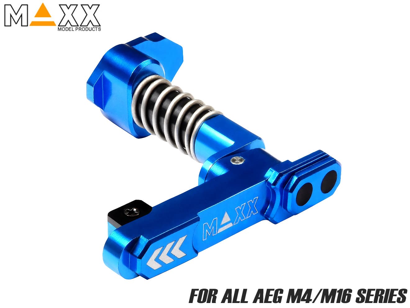 MAXX アルミCNC アドバンスド マガジンキャッチ Style B for AEG M4 [カラー：ブラック / ブルー / ゴールド / レッド]