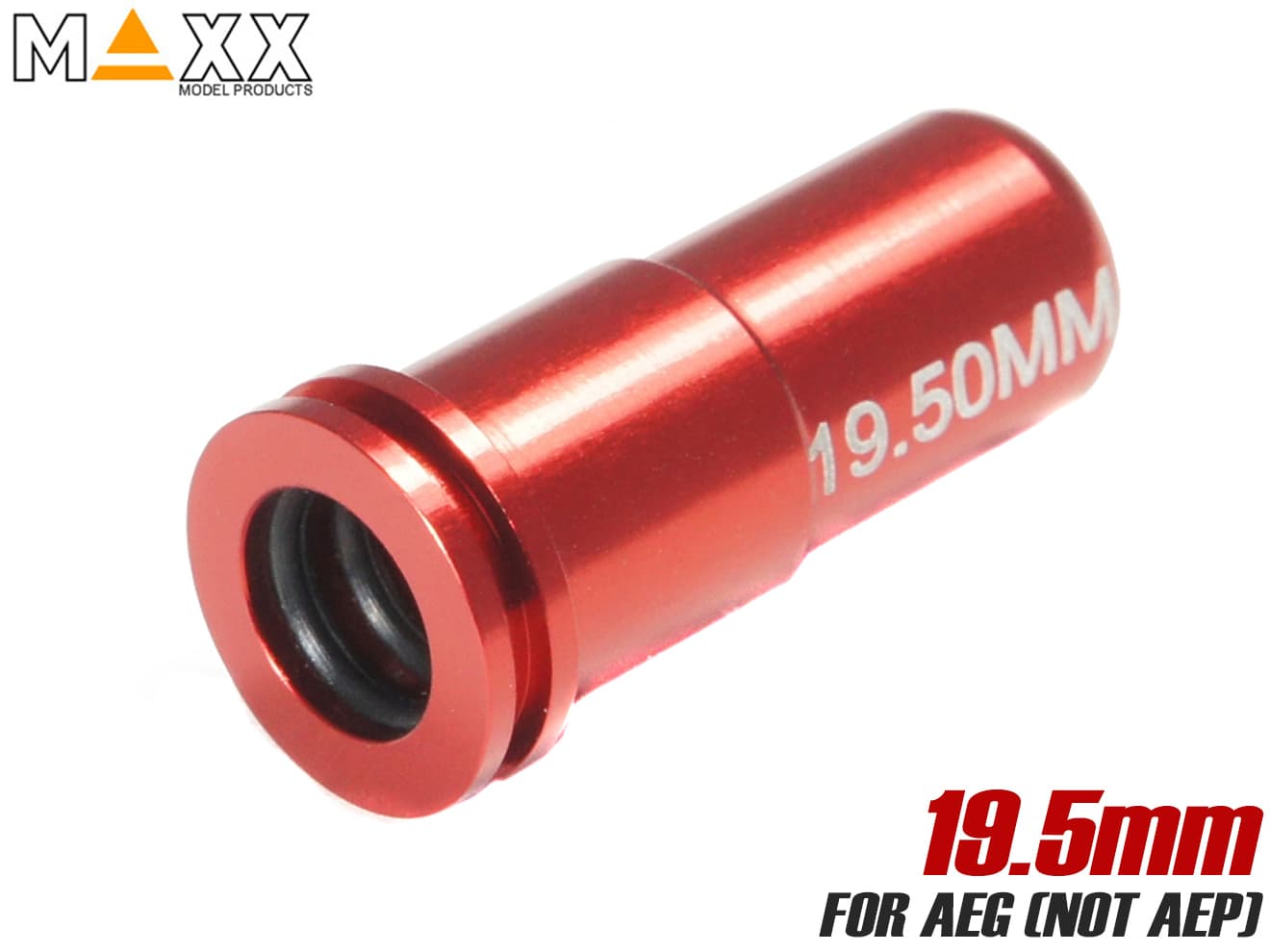 MAXX アルミCNC ダブルOリング エアシールノズル [長さ：19.5mm / 20.5mm / 20.75mm / 21mm / 21.25mm / 21.5mm / 21.75mm / 22mm / 22.25mm / 22.5mm]
