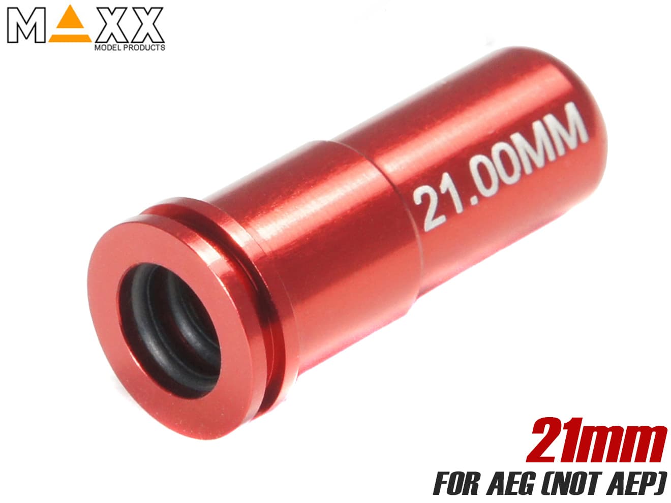 MAXX アルミCNC ダブルOリング エアシールノズル [長さ：19.5mm / 20.5mm / 20.75mm / 21mm / 21.25mm / 21.5mm / 21.75mm / 22mm / 22.25mm / 22.5mm]