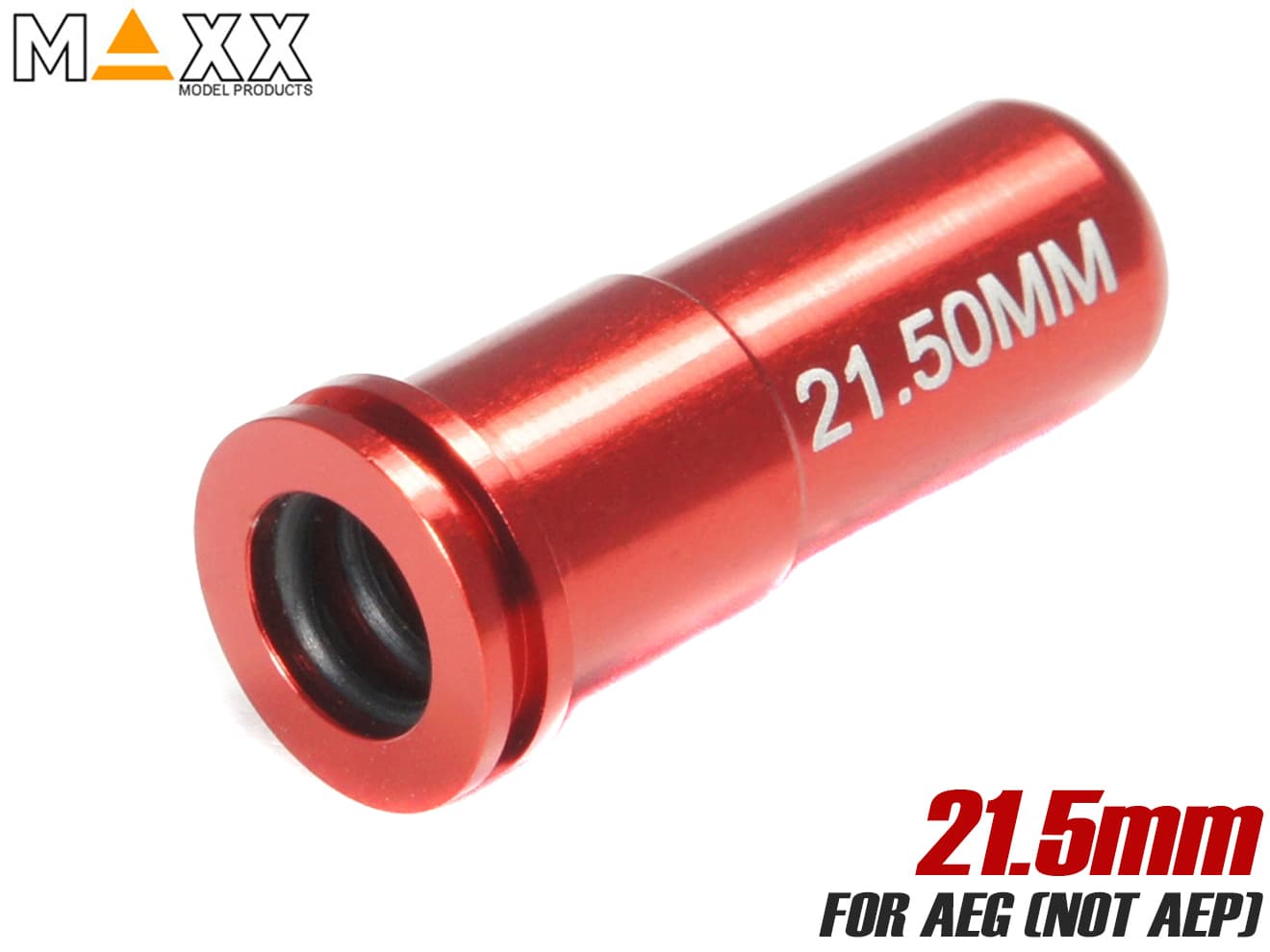 MAXX アルミCNC ダブルOリング エアシールノズル [長さ：19.5mm / 20.5mm / 20.75mm / 21mm / 21.25mm / 21.5mm / 21.75mm / 22mm / 22.25mm / 22.5mm]