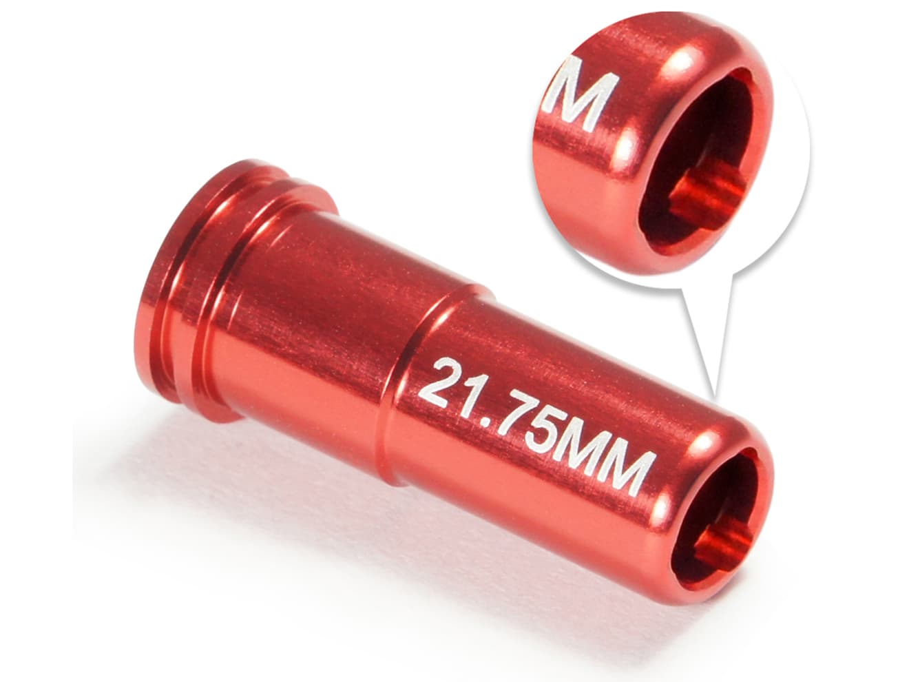 MAXX アルミCNC ダブルOリング エアシールノズル [長さ：19.5mm / 20.5mm / 20.75mm / 21mm / 21.25mm / 21.5mm / 21.75mm / 22mm / 22.25mm / 22.5mm]