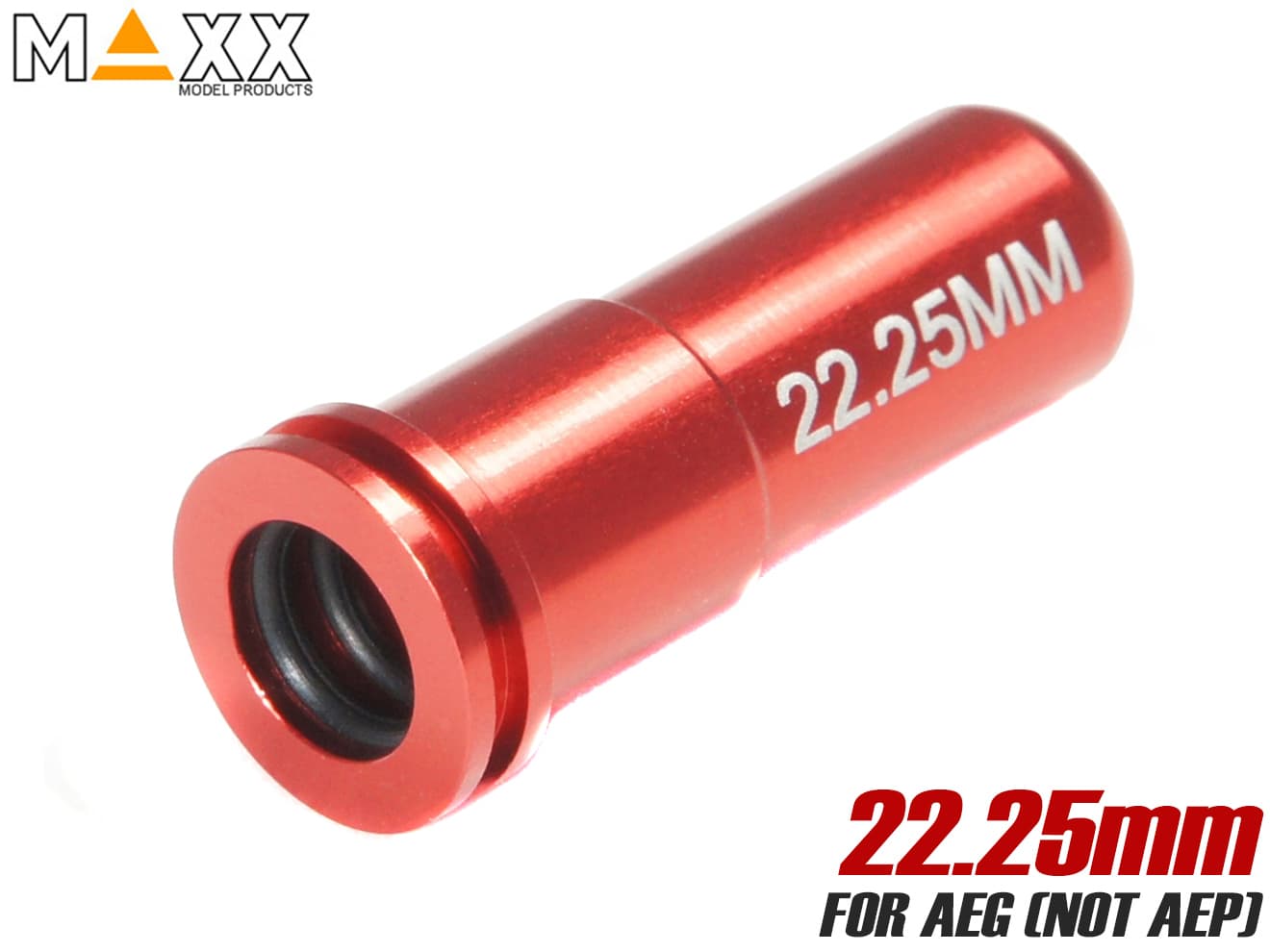 MAXX アルミCNC ダブルOリング エアシールノズル [長さ：19.5mm / 20.5mm / 20.75mm / 21mm / 21.25mm / 21.5mm / 21.75mm / 22mm / 22.25mm / 22.5mm]