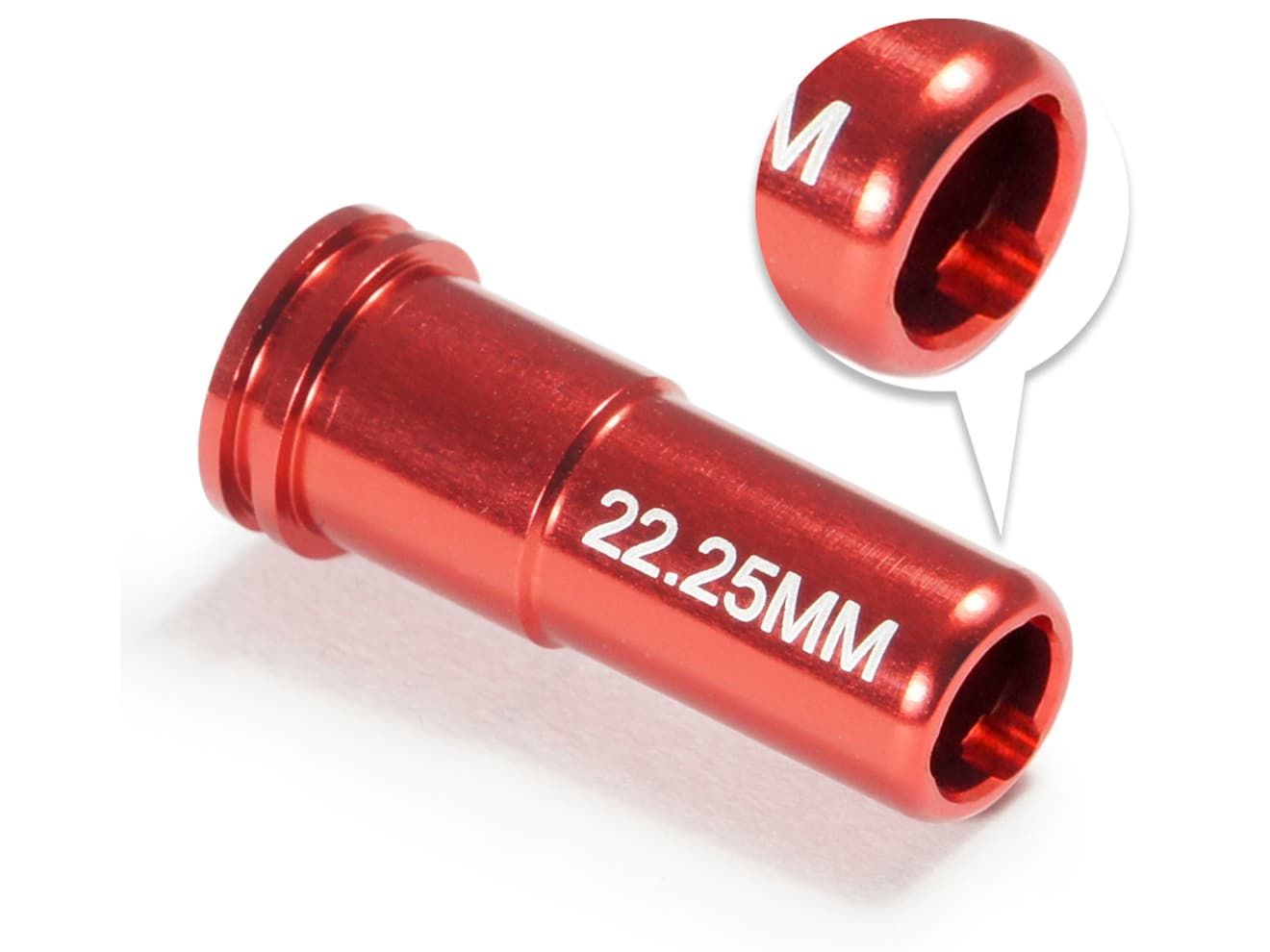 MAXX アルミCNC ダブルOリング エアシールノズル [長さ：19.5mm / 20.5mm / 20.75mm / 21mm / 21.25mm / 21.5mm / 21.75mm / 22mm / 22.25mm / 22.5mm]