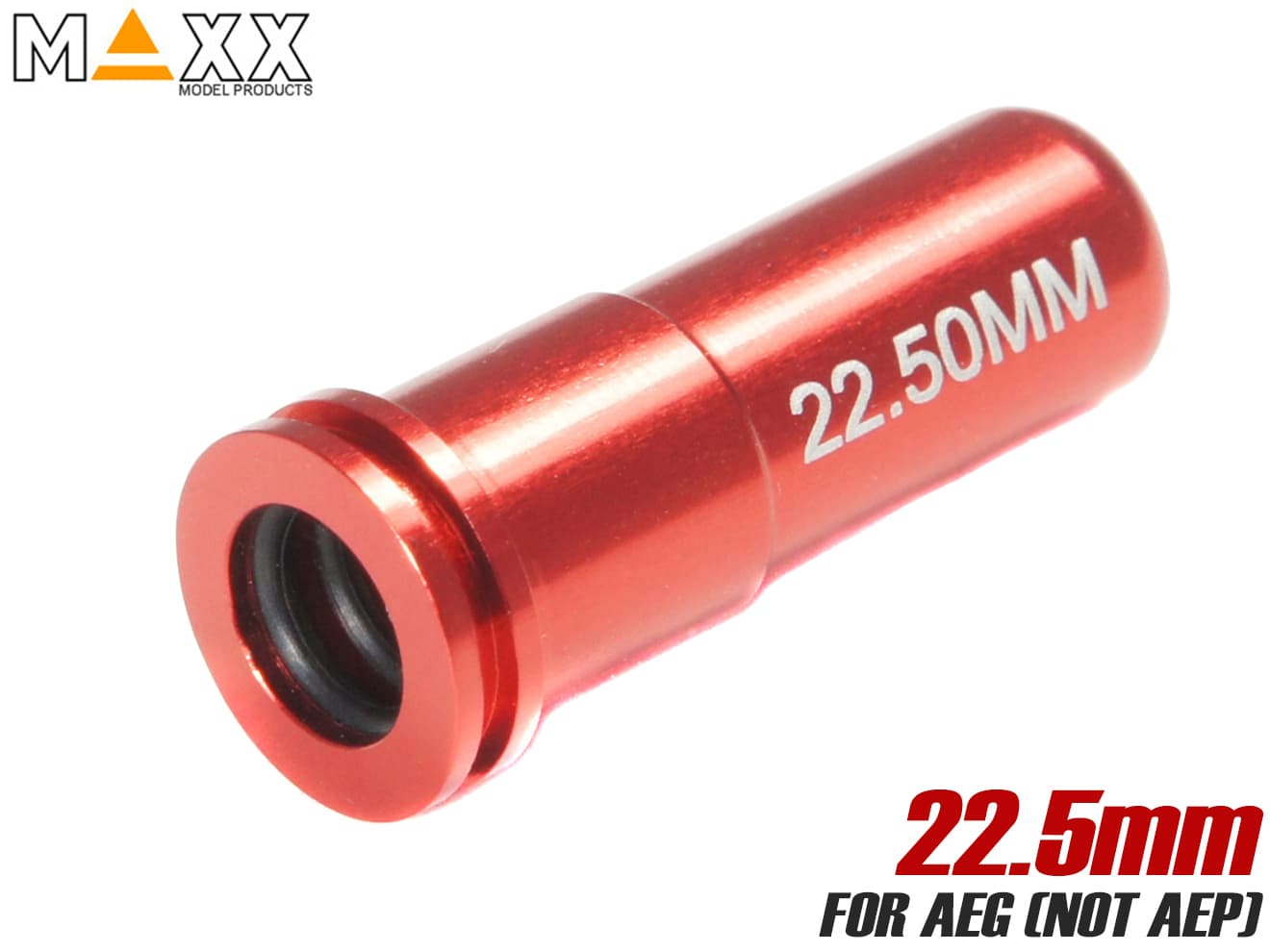 MAXX アルミCNC ダブルOリング エアシールノズル [長さ：19.5mm / 20.5mm / 20.75mm / 21mm / 21.25mm / 21.5mm / 21.75mm / 22mm / 22.25mm / 22.5mm]