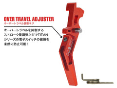 MAXX アルミCNC アドバンスド トリガー type A for AEG M4 [カラー：ブラック / オレンジ / シルバー / レッド / ブルー / チタン]