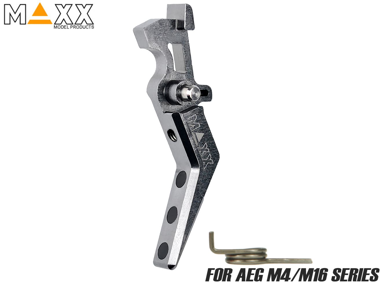 MAXX アルミCNC アドバンスド トリガー type A for AEG M4 [カラー：ブラック / オレンジ / シルバー / レッド / ブルー / チタン]