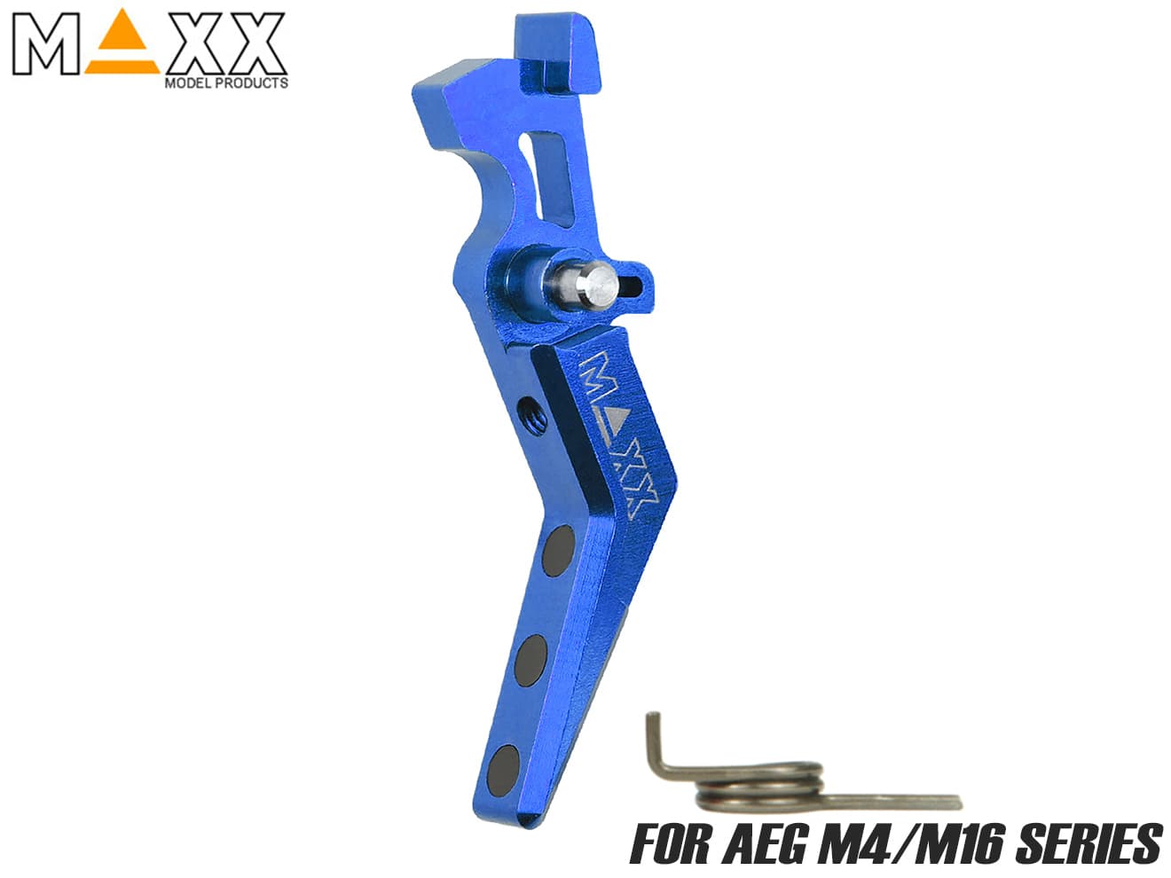 MAXX アルミCNC アドバンスド トリガー type A for AEG M4 [カラー：ブラック / オレンジ / シルバー / レッド / ブルー / チタン]