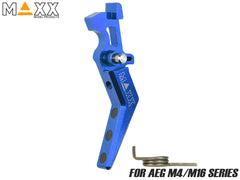 MAXX アルミCNC アドバンスド トリガー type A for AEG M4 [カラー：ブラック / オレンジ / シルバー / レッド / ブルー / チタン]