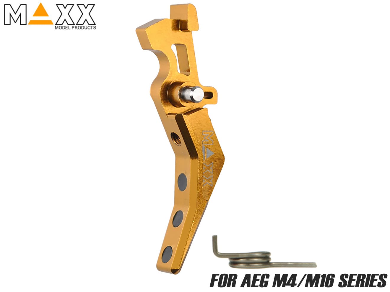 MAXX アルミCNC アドバンスド トリガー type B for AEG M4 [カラー：ブラック / レッド / ブルー / チタン / オレンジ / シルバー]