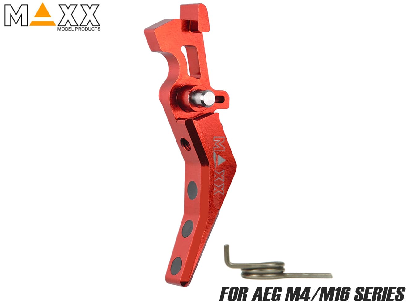 MAXX アルミCNC アドバンスド トリガー type B for AEG M4 [カラー：ブラック / レッド / ブルー / チタン / オレンジ / シルバー]