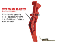 MAXX アルミCNC アドバンスド トリガー type B for AEG M4 [カラー：ブラック / レッド / ブルー / チタン / オレンジ / シルバー]