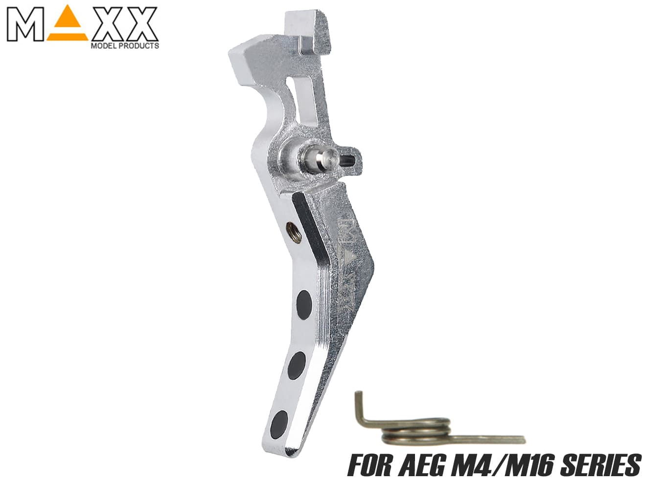 MAXX アルミCNC アドバンスド トリガー type B for AEG M4 [カラー：ブラック / レッド / ブルー / チタン / オレンジ / シルバー]