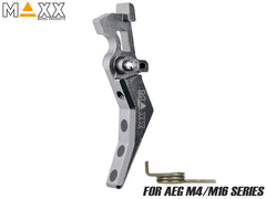 MAXX アルミCNC アドバンスド トリガー type B for AEG M4 [カラー：ブラック / レッド / ブルー / チタン / オレンジ / シルバー]