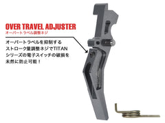 MAXX アルミCNC アドバンスド トリガー type B for AEG M4 [カラー：ブラック / レッド / ブルー / チタン / オレンジ / シルバー]