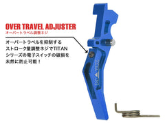 MAXX アルミCNC アドバンスド トリガー type B for AEG M4 [カラー：ブラック / レッド / ブルー / チタン / オレンジ / シルバー]