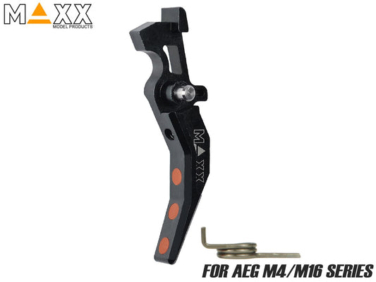 MAXX アルミCNC アドバンスド トリガー type C for AEG M4 [カラー：ブラック / オレンジ / シルバー / レッド / ブルー / チタン]