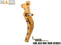 MAXX アルミCNC アドバンスド トリガー type C for AEG M4 [カラー：ブラック / オレンジ / シルバー / レッド / ブルー / チタン]