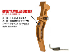 MAXX アルミCNC アドバンスド トリガー type C for AEG M4 [カラー：ブラック / オレンジ / シルバー / レッド / ブルー / チタン]