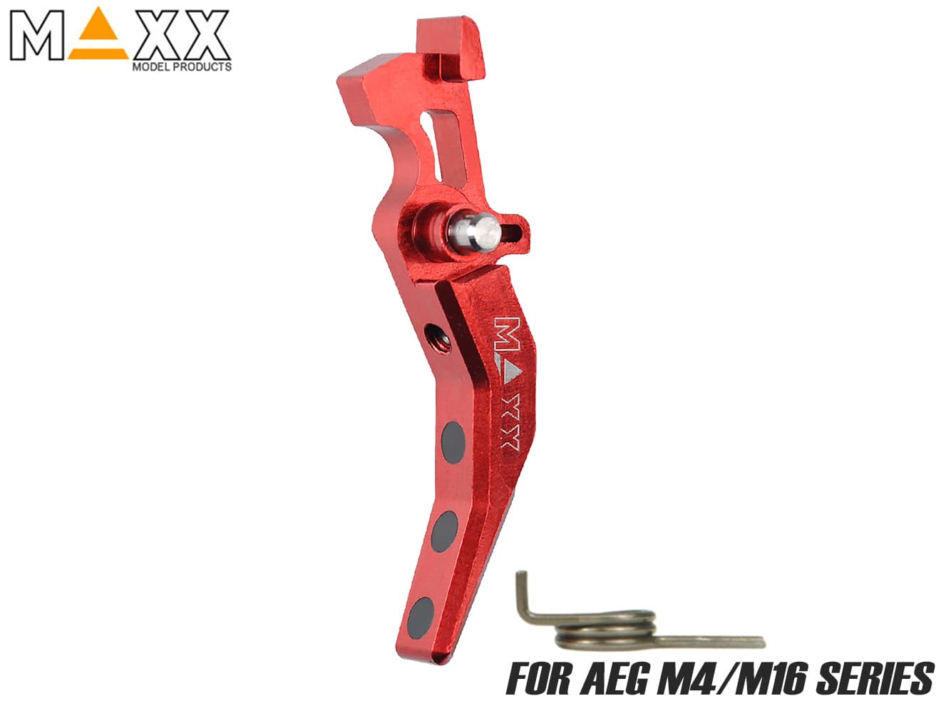 MAXX アルミCNC アドバンスド トリガー type C for AEG M4 [カラー：ブラック / オレンジ / シルバー / レッド / ブルー / チタン]