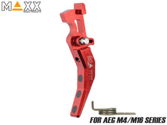 MAXX アルミCNC アドバンスド トリガー type C for AEG M4 [カラー：ブラック / オレンジ / シルバー / レッド / ブルー / チタン]