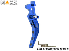 MAXX アルミCNC アドバンスド トリガー type C for AEG M4 [カラー：ブラック / オレンジ / シルバー / レッド / ブルー / チタン]