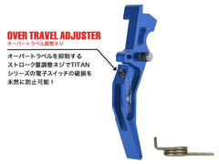 MAXX アルミCNC アドバンスド トリガー type C for AEG M4 [カラー：ブラック / オレンジ / シルバー / レッド / ブルー / チタン]
