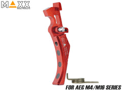 MAXX アルミCNC アドバンスド トリガー type D for AEG M4 [カラー：ブラック / オレンジ / シルバー / レッド / ブルー / チタン]