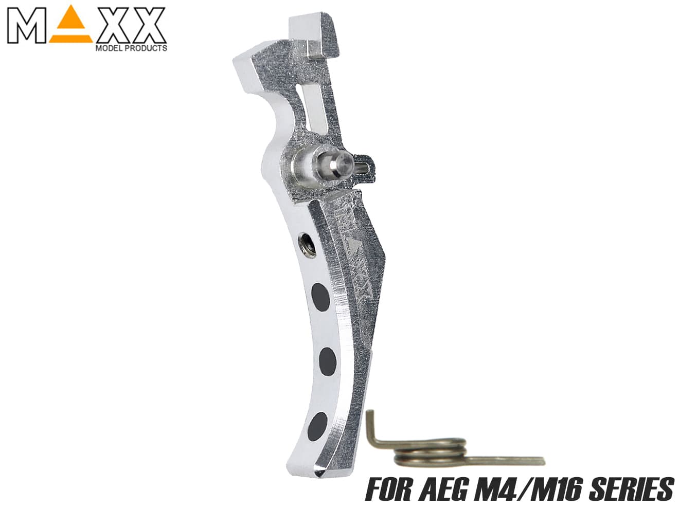MAXX アルミCNC アドバンスド トリガー type D for AEG M4 [カラー：ブラック / オレンジ / シルバー / レッド / ブルー / チタン]