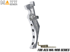 MAXX アルミCNC アドバンスド トリガー type D for AEG M4 [カラー：ブラック / オレンジ / シルバー / レッド / ブルー / チタン]