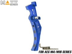 MAXX アルミCNC アドバンスド トリガー type D for AEG M4 [カラー：ブラック / オレンジ / シルバー / レッド / ブルー / チタン]