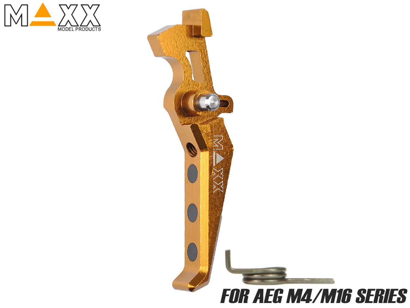 MAXX アルミCNC アドバンスド トリガー type E for AEG M4 [カラー：ブラック / オレンジ / シルバー / レッド / ブルー / チタン]