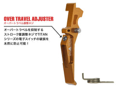 MAXX アルミCNC アドバンスド トリガー type E for AEG M4 [カラー：ブラック / オレンジ / シルバー / レッド / ブルー / チタン]