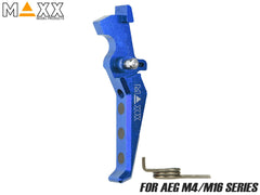 MAXX アルミCNC アドバンスド トリガー type E for AEG M4 [カラー：ブラック / オレンジ / シルバー / レッド / ブルー / チタン]