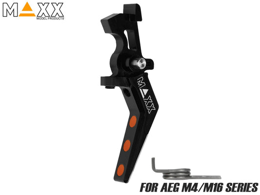 MAXX アルミCNC アドバンスド スピードトリガー type A for AEG M4 [カラー：ブラック / オレンジ / シルバー / レッド / ブルー / チタン]