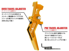 MAXX アルミCNC アドバンスド スピードトリガー type A for AEG M4 [カラー：ブラック / オレンジ / シルバー / レッド / ブルー / チタン]