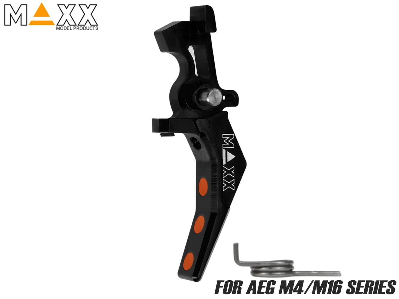 MAXX アルミCNC アドバンスド スピードトリガー type B for AEG M4 [カラー：ブラック / オレンジ / シルバー / レッド / ブルー / チタン]